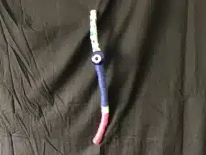 Cuerda azul y cristal